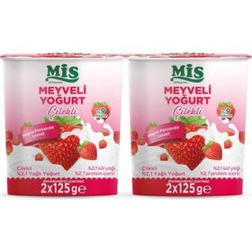 Mis 2x125 gr Çilekli Meyveli Yoğurt