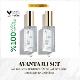 MİSBAHÇE Limited Edition Saf Gül Suyu 50 Ml 2'li Set