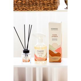 Misedor 120 ml Dark Amber Çubuklu Oda Kokusu + 500 ml Oda Spreyi