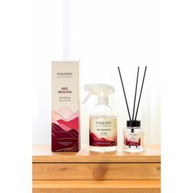 Misedor 120 ml Red Sequoia Çubuklu Oda Kokusu + 500 ml Oda Spreyi