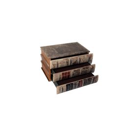 Misiny 002 Kitap Şeklinde 3 Çekmeceli Ahşap Kutu