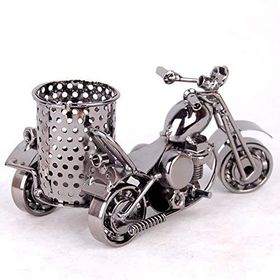 Misiny El Yapımı Büyük Boy Metal Motorsikletli Adam Maketi