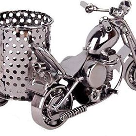 Misiny El Yapımı Büyük Boy Metal Motorsikletli Adam Maketi