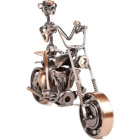 Misiny El Yapımı Büyük Boy Metal Motorsikletli Adam Maketi
