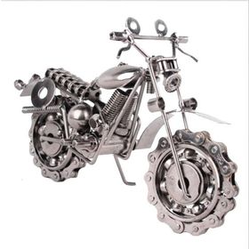 Misiny El Yapımı Büyük Boy Metal Motosiklet Maketi
