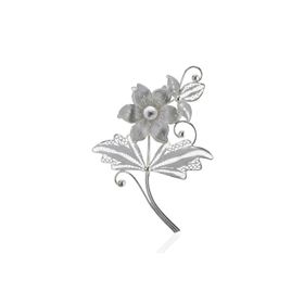 Misiny Lotus Telkari Gümüş Broş