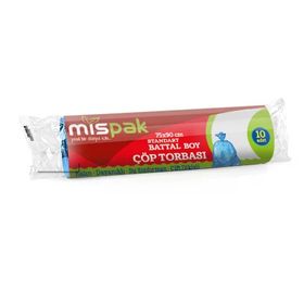 Mispak Eko Battal Boy Siyah 50 Rulo 72x90 cm Çöp Poşeti