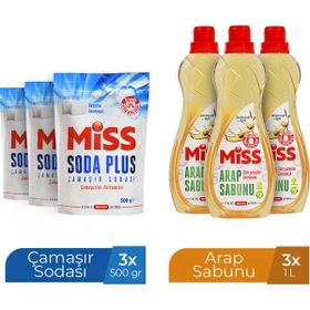 Miss Arap Sabunu 3x1 lt + 3x500 ml Soda Plus
