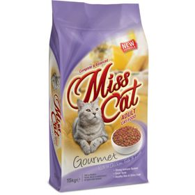 Miss Cat Gourmet 15 kg Tavuk Balık ve Karaciğerli Yetişkin Kedi Maması
