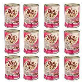 Miss Cat Kuzu Etli Pate/Ezme 12 Adet Kedi Konserve