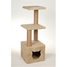 Miss Çift Katlı Oyun Standı Krem Kedi Tırmalama Aksesuarı