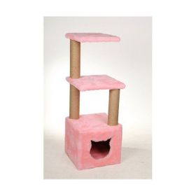 Miss Çift Katlı Oyun Standı Pembe Kedi Tırmalama Aksesuarı