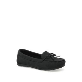 Miss F DS20054 2PR Siyah Kadın Loafer Ayakkabı