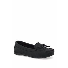 Miss F DS20054 2PR Siyah Kadın Loafer Ayakkabı