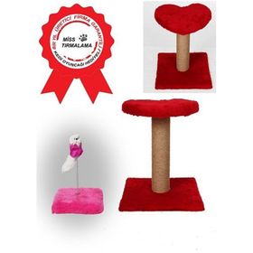 Miss Kalpli Oturaklı 50x40x40 cm Kahverengi Kedi Tırmalama Aksesuarı
