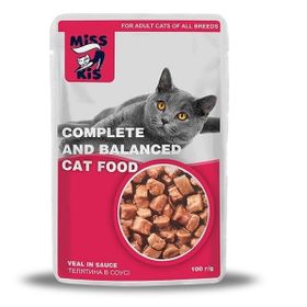 Miss Kis 100 gr Premium Pouch Biftekli Yetişkin Kedi Konservesi