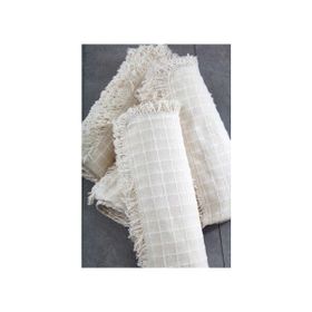 Miss Linda Home Collection Krem 180x300 cm %100 Pamuklu Buldan İşi Naturel Çekyat-Koltuk Örtüsü
