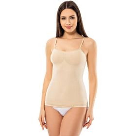 Miss Modinn 1600 İnce Askılı Ripli Ten Kadın Atlet
