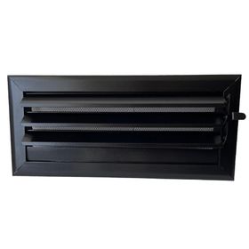 Miss Worble 40x15 cm Siyah Hareketli Panjurlu Şömine Menfezi