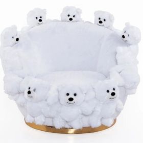 Miss Worble Teddy Bears Kids Pofuduk Beyaz Berjer Koltuk
