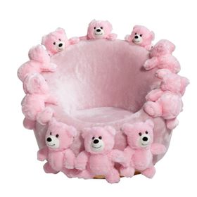 Miss Worble Teddy Bears Kids Pofuduk Pembe Berjer Koltuk
