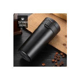 MİSSCAFE Snape Filtreli Çift Katmanlı Mug Mat Siyah 380 ml Termos Bardak
