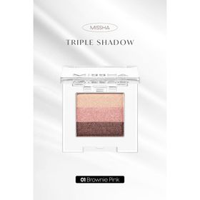 Missha Triple Shadow 01 Brownie Pink Göz Farı