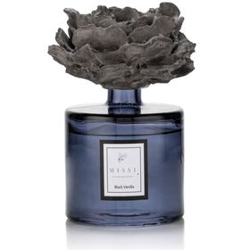 Missi 500 cc Siyah Silindir Şişe Black Vanilla Kokulu Gül Taşlı Oda Kokusu