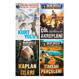 Mission Survival Serisi 4 Kitap Set - Kurt Yolu - Çöl Akrepleri - Kaplan İzleri - Timsah Pençeleri - Bear Grylls