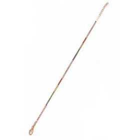 Mistik Silver 1.5 mm Renkli Taşlı Su Yolu Gümüş Bileklik