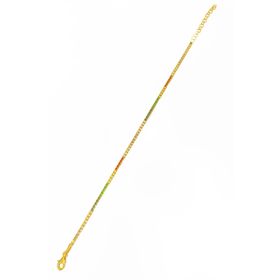 Mistik Silver 1.5 mm Renkli Taşlı Su Yolu Gümüş Bileklik