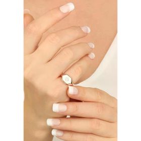 Mistik Silver Altıgen Gümüş Şovalye Yüzük