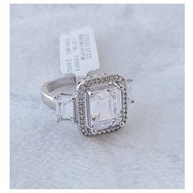 Mistik Silver Baget Taşlı Gümüş Yüzük