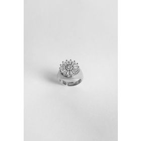Mistik Silver Baget Taşlı Oval Gümüş Yüzük