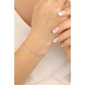 Mistik Silver Baget Taşlı Tenis Gümüş Bileklik
