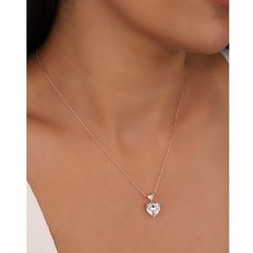 Mistik Silver Beyaz Taşlı Çift Kalpli Gümüş Kolye