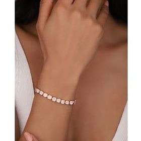Mistik Silver Beyaz Taşlı Gümüş Bileklik
