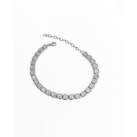 Mistik Silver Beyaz Taşlı Gümüş Bileklik