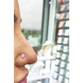 Mistik Silver Beyaz Taşlı Gümüş Burun Hızması