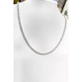 Mistik Silver Beyaz Taşlı Gümüş Choker Kolye