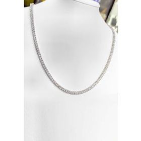 Mistik Silver Beyaz Taşlı Gümüş Choker Kolye
