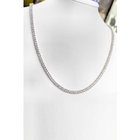 Mistik Silver Beyaz Taşlı Gümüş Choker Kolye
