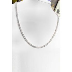 Mistik Silver Beyaz Taşlı Gümüş Choker Kolye