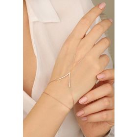 Mistik Silver Beyaz Taşlı Gümüş Şahmeran Bileklik