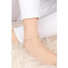 Mistik Silver Beyaz Taşlı Kelebekli Gümüş Halhal