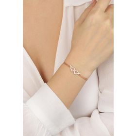 Mistik Silver Beyaz Taşlı Melek Kanadı Gümüş Bileklik