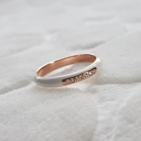 Mistik Silver Beyaz Taşlı Mineli Gümüş Yüzük