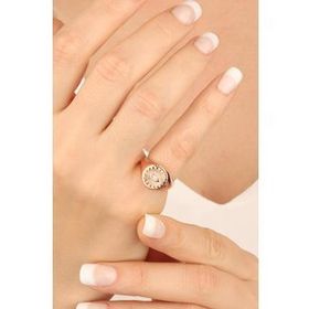 Mistik Silver Beyaz Tek Taşlı Gümüş Göz Yüzük