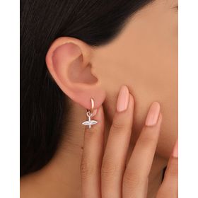 Mistik Silver Beyaz Zirkon Taşlı Gümüş Yusufçuk Küpe