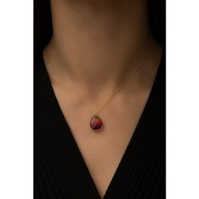 Mistik Silver Damla Doğal Taşlı Gümüş Kolye